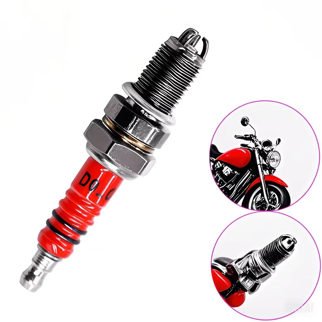 1/2Pcs Racing Spark Plug 3 Triple Electrode A7TC D8TC For GY6 CG 50 70 110 125 150CC Motorcycle Atv Scooter Motorcycle Ignition