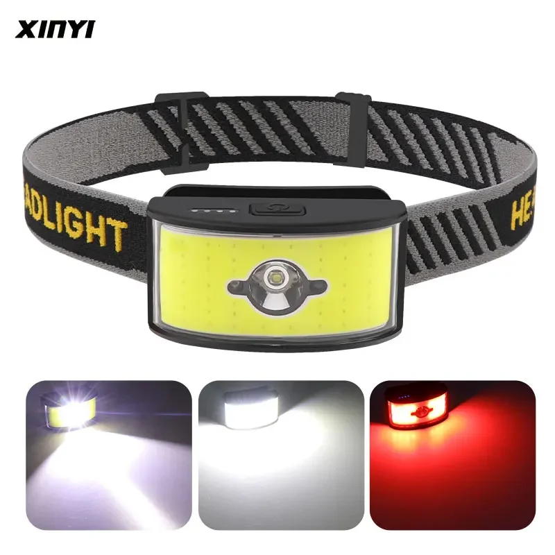 

Powerfull COB Large area flooding LED Headlamp Built-in battery Type-C USB Rechargeable LED Headlight Head Flashlight Light Lamp