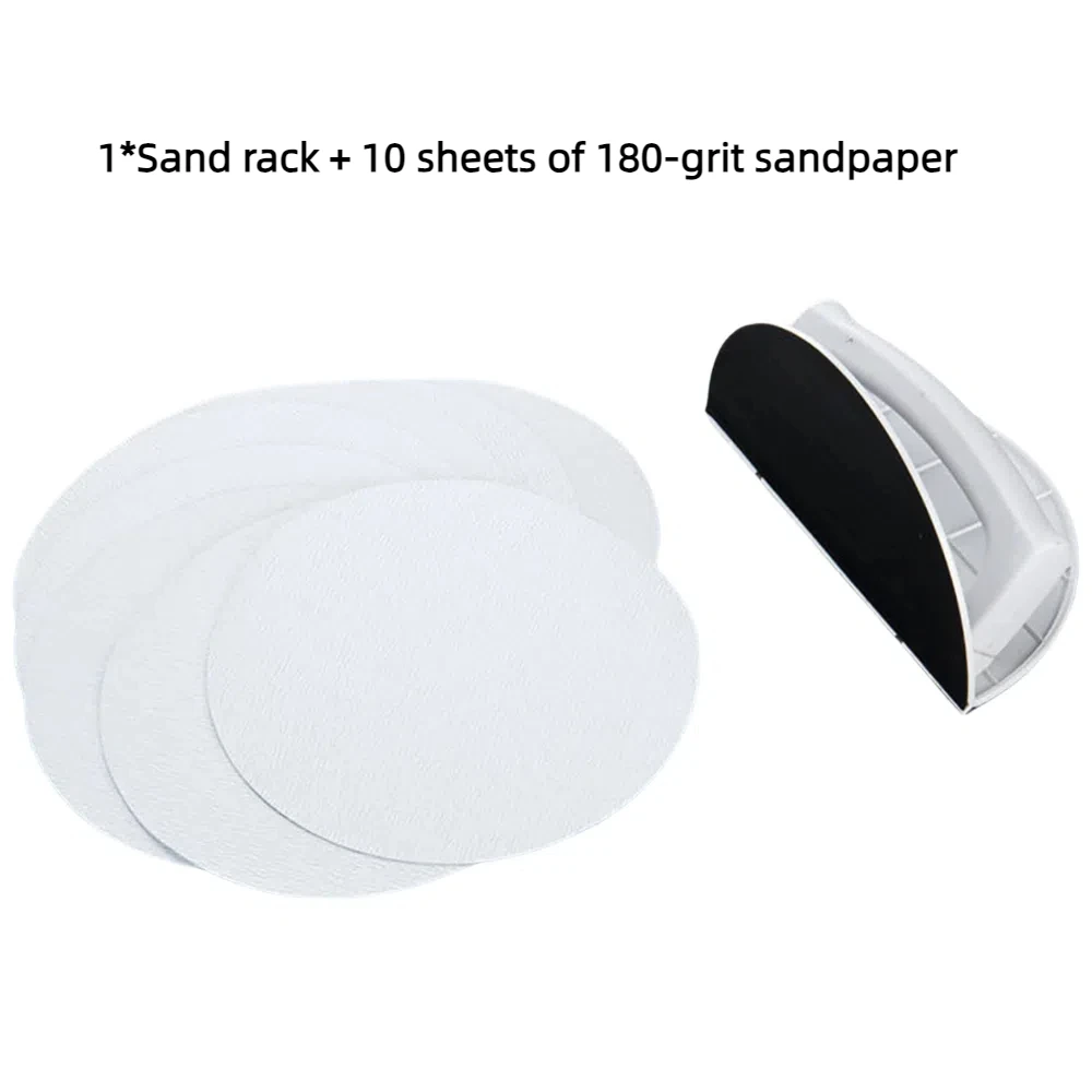 

Multifunctional Sandpaper Rack Semi-Circular Angle Handheld Sanding Sandpaper Tool Self-adhesive Sander Kit 180 240 320 Grit