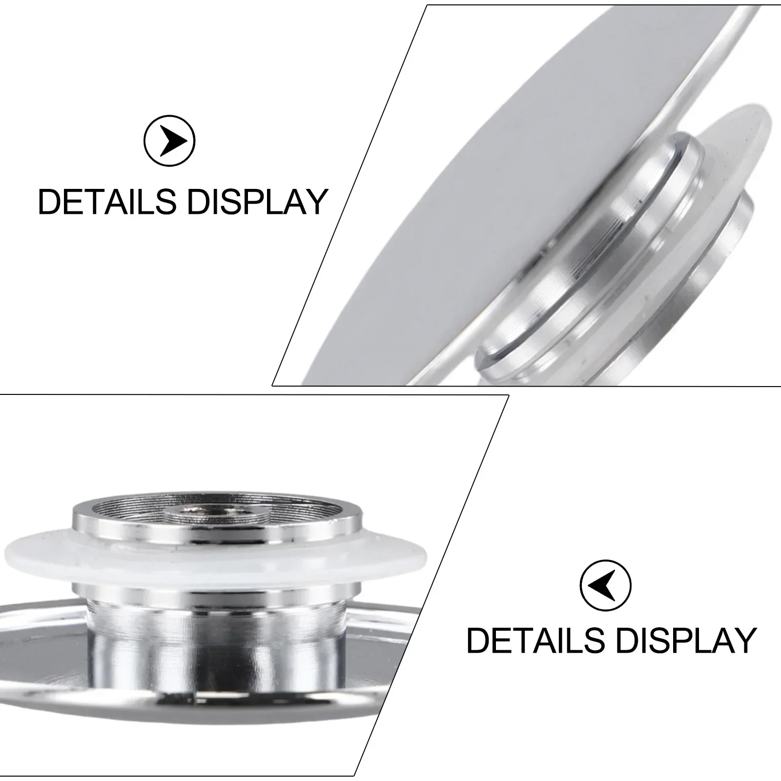 Top Sink Plug Sink Plug 6.6 ซม.Pop-Up Sink Push ปุ่ม Silver Chrome อุปกรณ์เสริมอ่างล้างหน้าทองเหลือง Chrome Finish Hot ใหม่