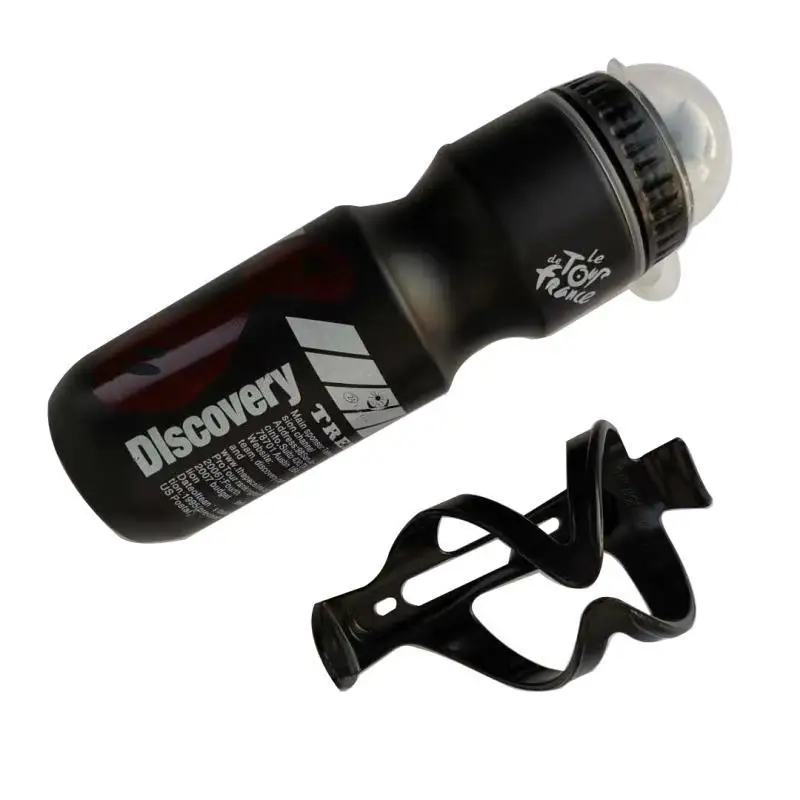 750ml garrafa de água esportes chaleira mountain bike esportes com capa poeira pc plástico chaleira titular garrafa água esportes ao ar livre