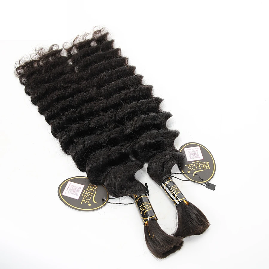 الشعر السائبة لتضفير مجعد لا لحمة عذراء موجة عميقة بوهو الضفائر شعر مستعار بشري 100 جرام حزم الشعر السائبة الشعر البشري السائبة