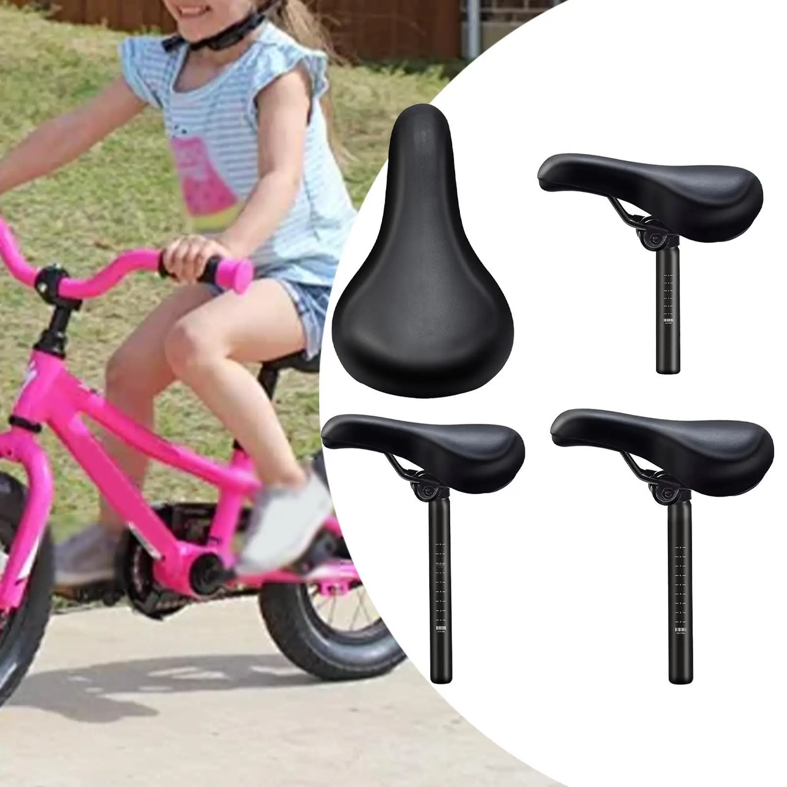 

Kids Bike Saddle Wear Resistant Comfortable High Performance PU Leather Bike