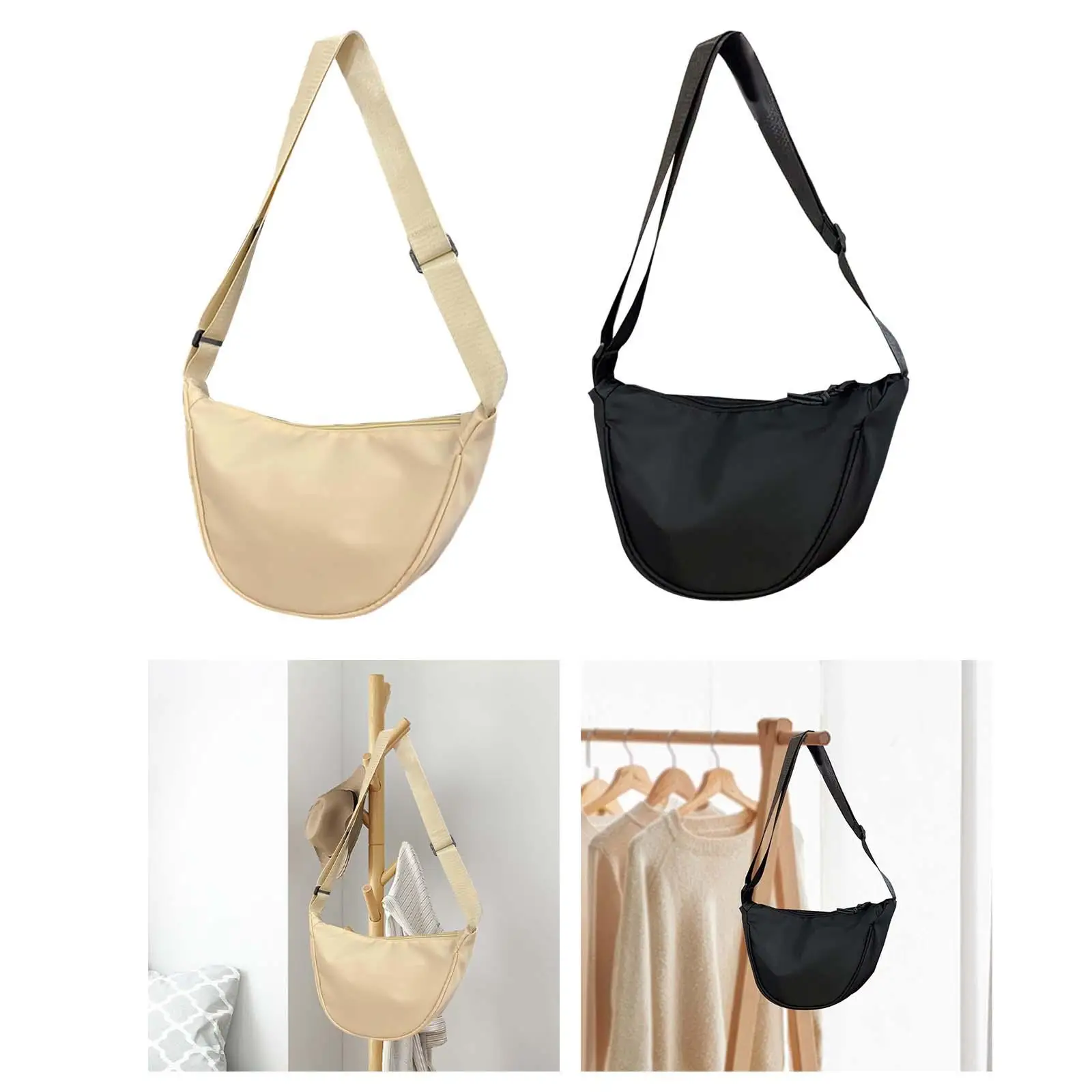 

Crossbody Crescent Bag Fashionable Dumpling Bag for Beach Everyday Vacation