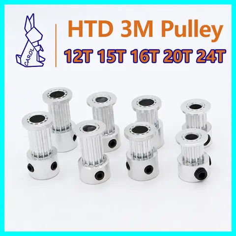 HTD 3M 12T 15T 16T 20T 24T 타이밍 풀리 3M 20치 12치 16치 15치 동기 휠 HTD3M 풀리 12 15 16 20 24 치아