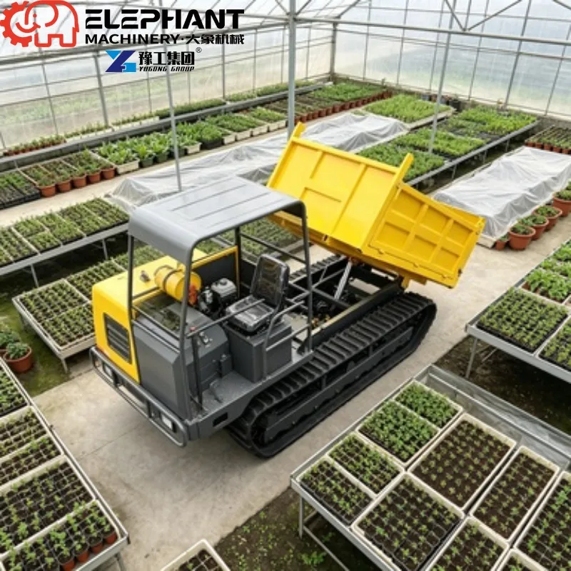 Tracked Transporter Self‑Unloading Crawler Transporter For Clearing Construction Debris Within Remote Mountain‑building Sites