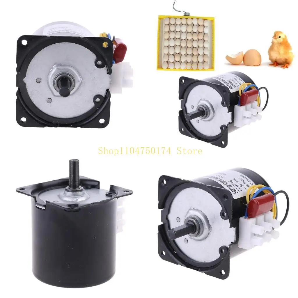 220V Automatic Incubator Eggs Hatcher Engine Reversible Geared Motor 2.5r/min top sale