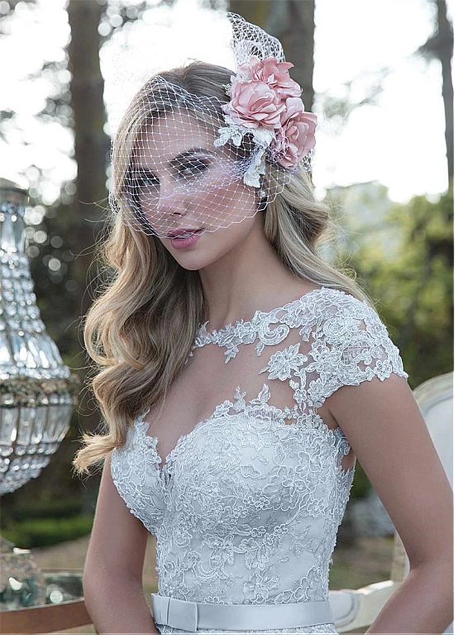 Robe de mariée sirène en Tulle 2 en 1, élégante, avec des Appliques en dentelle, jupe détachable à perles