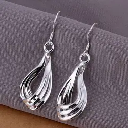 New Arrive Elegant 925 Sterling Silver Noble Beautiful Fashion Women Earring Jewelry Free Shipping Lady Wedding Party Gift