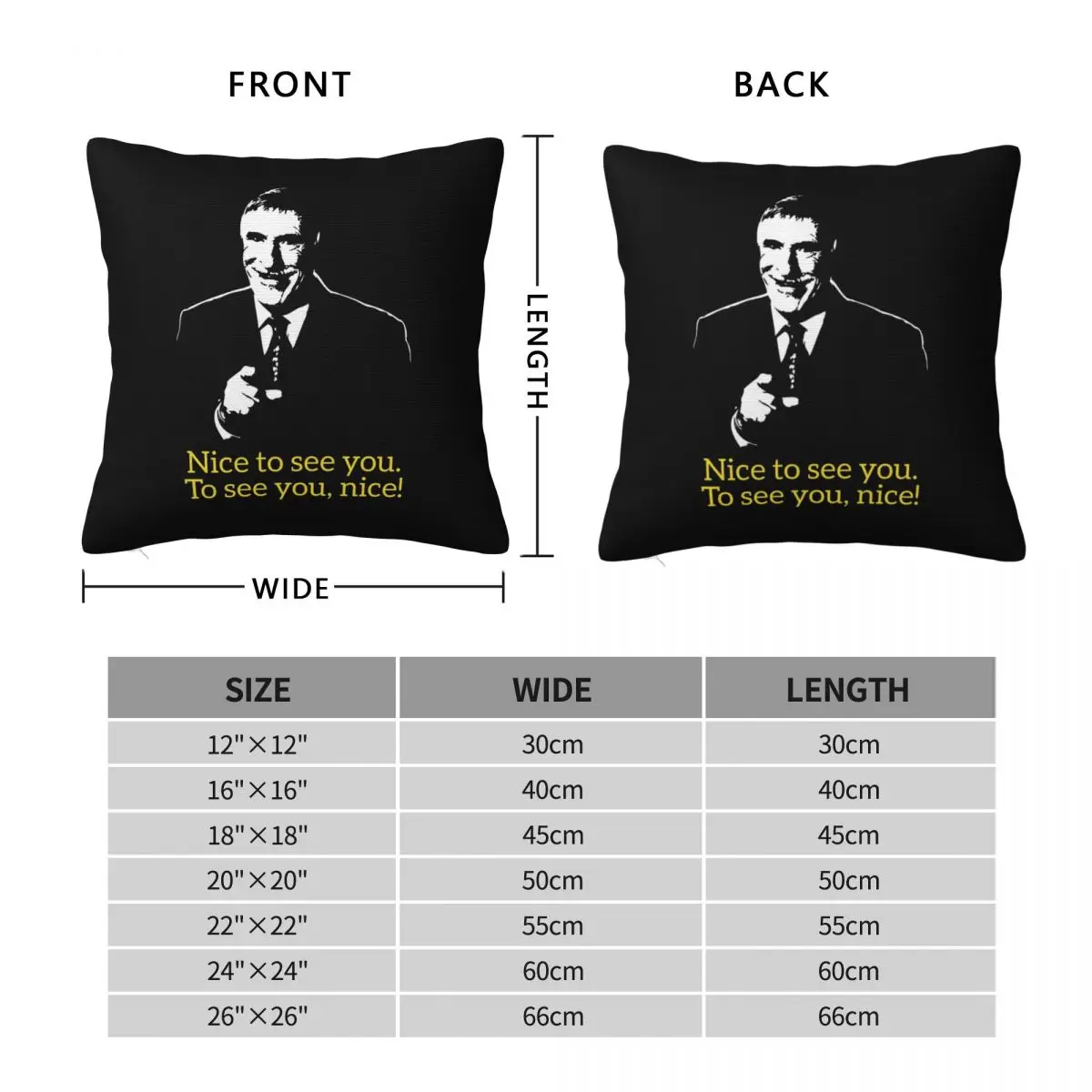 Bruce Forsyth Nice To See You Square Pillowcase Polyester Linen Velvet Creative Zip Decor Pillow Case Sofa Seater Cushion Case