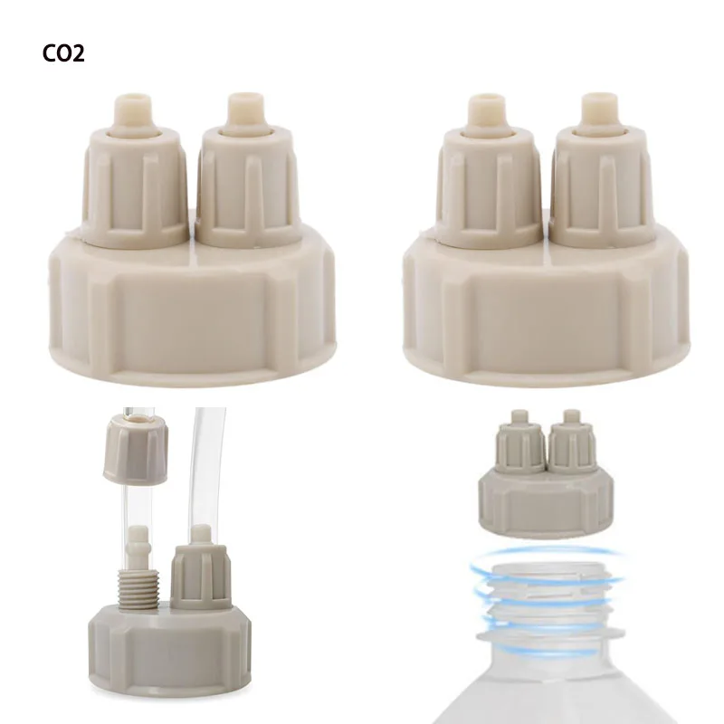 Aquarium CO2 System Generator Bottle Cap Fish Tank Live Plant DIY Air Diffuser Generator Tool Carbon Dioxide Reactor Instrument