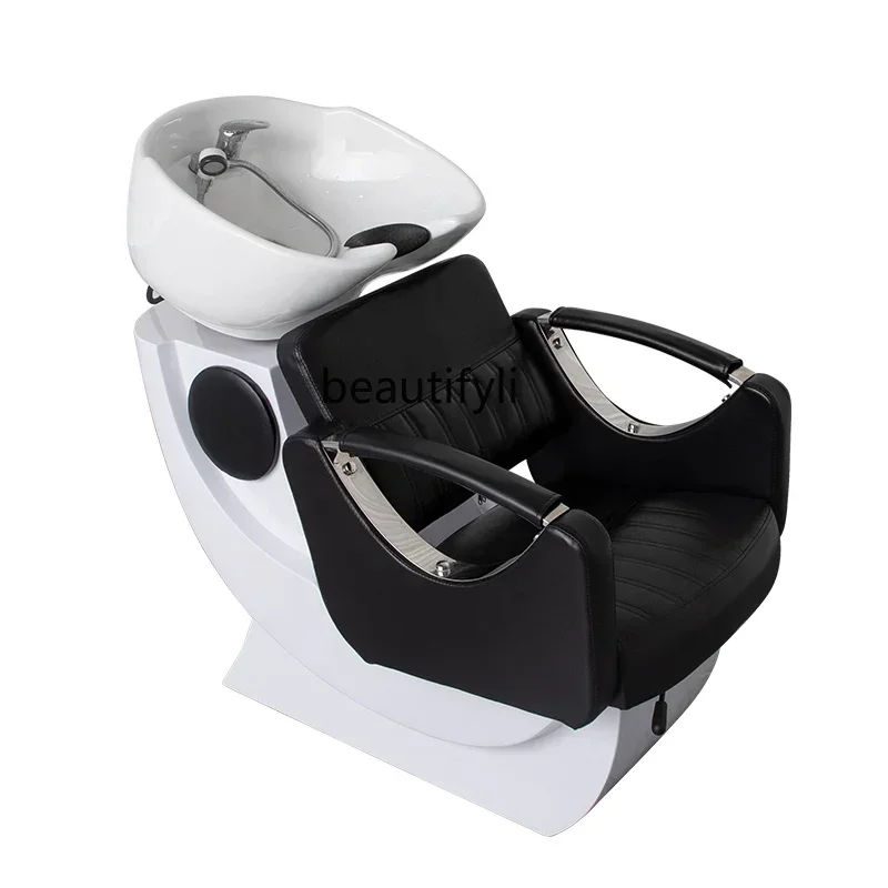 Barber Shop Sitting Hair-Washing Chair Japanese Household Salon Shampoo Bed Shampoo Chair for Hair Salon Flushing Bed Salon Bed