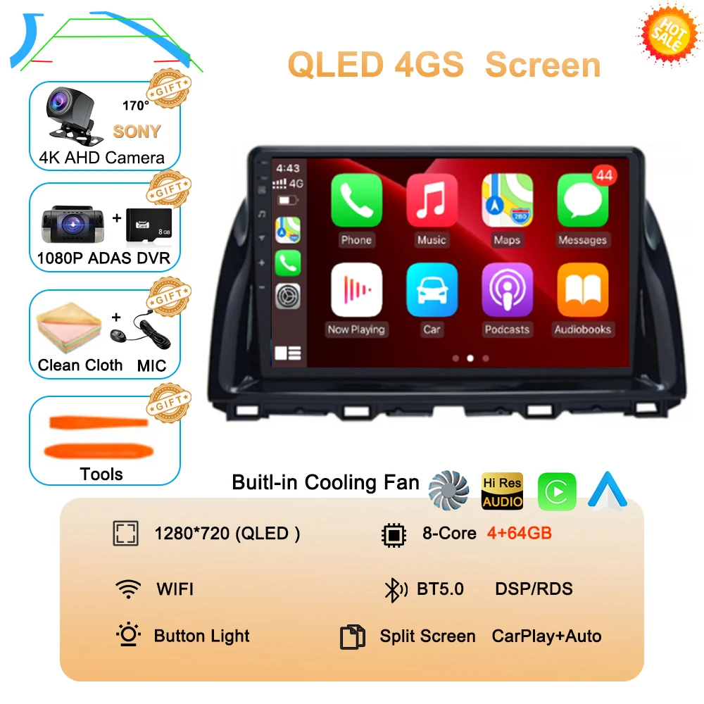 Android 16 Auto autoradio voor Mazda CX5 CX-5 CX 5 2012 - 2015 Multimedia Videospeler Navigatie stereo GPS Carplay 360 Camera