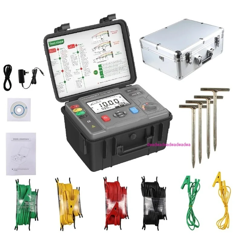 

ES3001P Soil Resistivity Tester 0.00-9999kΩm Upgraded Earth Resistance Meter Grounding Network Various Parameters Detector