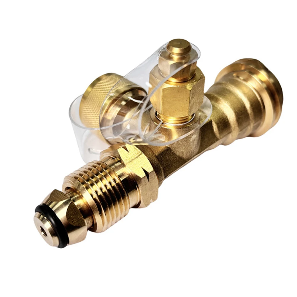 

For Extended Stays Yellow 4-Port Propane Adapter Outdoor Camping Adapter Adapter Exceptional Weather Resistance