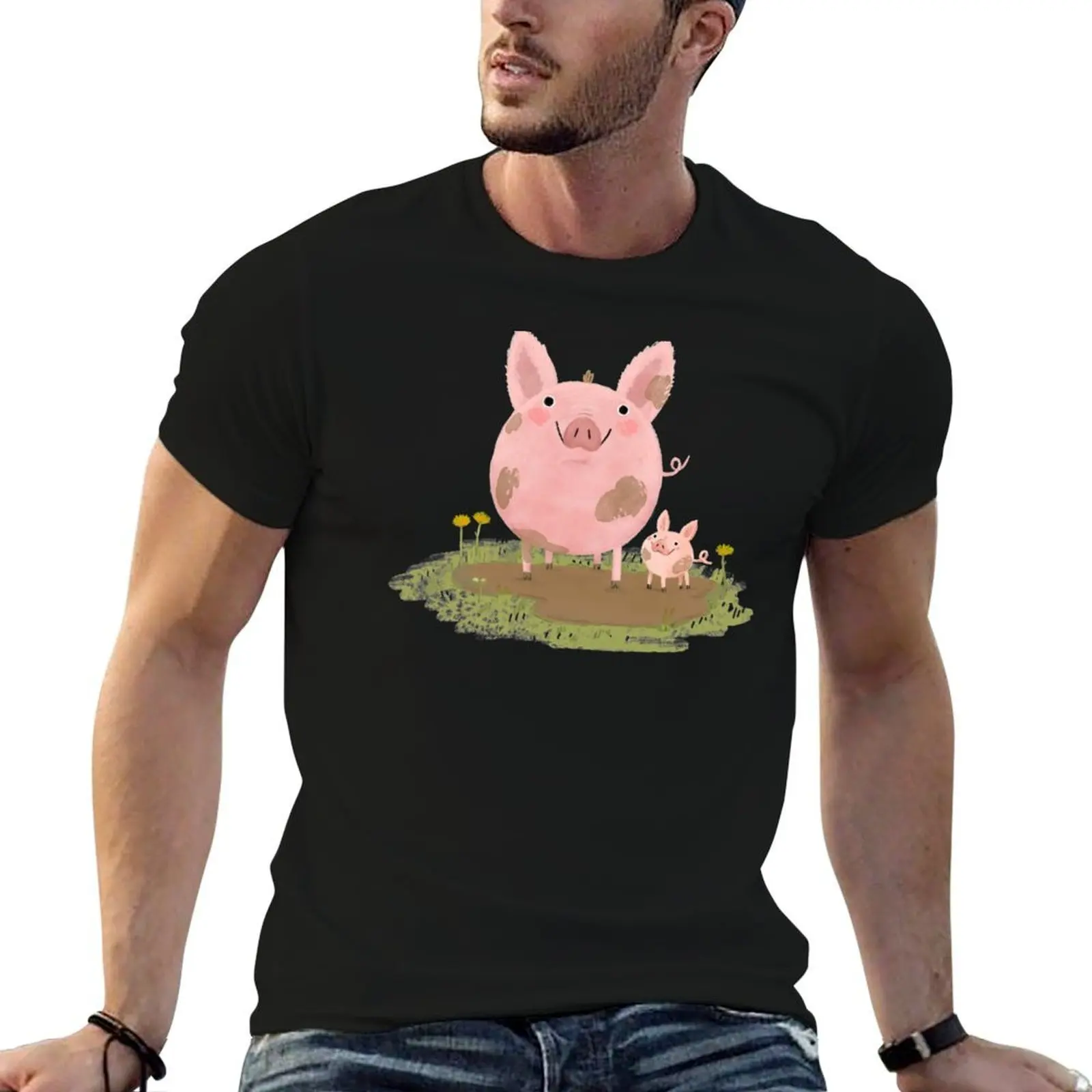 

Piggies for designer t t t 100% in man shirt cotton pack T-Shirt a Puddle Mud white shirts man shirts
