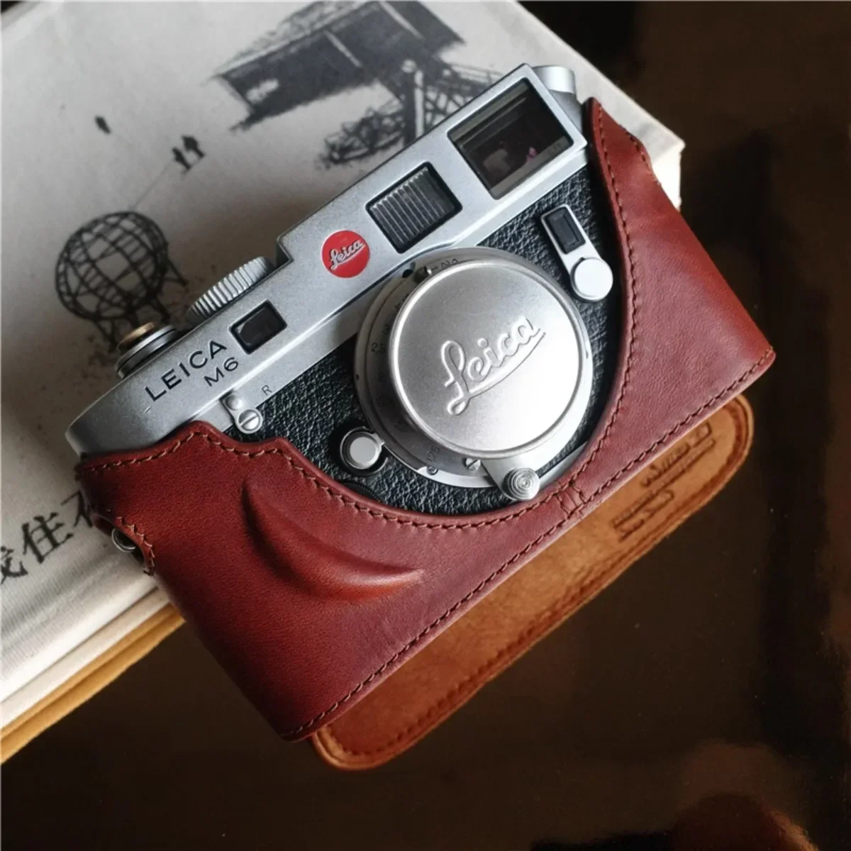 Genuine Leather Vintage Half Case Camera Bag Protective CaseBody Cover Suitable for Leica M3 Big Ear M7(NOT for M3 Small Ear)