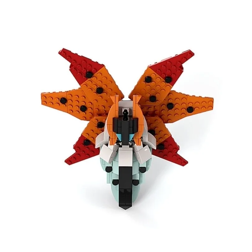 MOC Anime Figure Building Blocks Model Volcarona Action Figure Blocks Toys For Children Antistress Assembly Bricks Kits