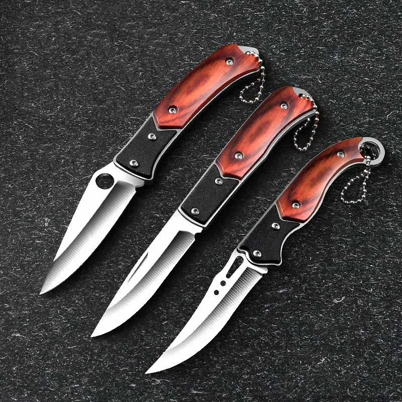 Stainless Steel, Survival, Outdoor Camping, Self Defense, Mountaineering, Adventure Mini Pocket Knife, Keychain Knife