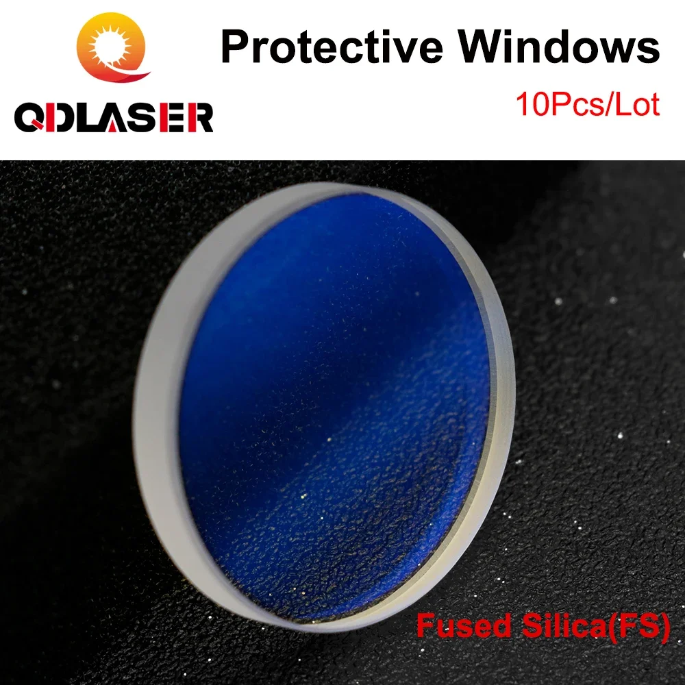 QDLASER Optical Laser Protective WIndows 1064nm Quartz Fused Silica Hot Sale Size 18*2 27.9*4.1 30*5 37*7 for Fiber Cutting Head