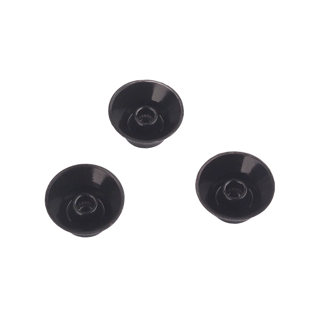

3Pcs Black Knob Set for Electric Guitar Volume Tone Control Premium Plastic Replacement Parts Fit Easy Install