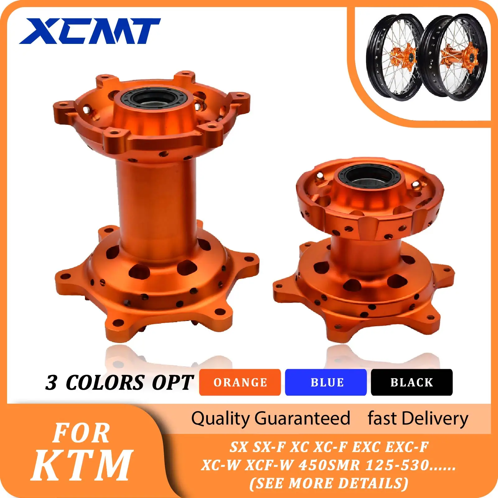 Motocross CNC Machined 36 Holes Front And Rear Wheel Hub For KTM SX SX-F XC XC-F EXC EXC-F XC-W XCF-W 450SMR 125-530 2016-2022