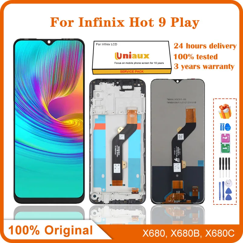 

For Infinix Hot 9 Play Mobile Phone LCD Screen Display assembly Touch Screen LCD Panel Replacement