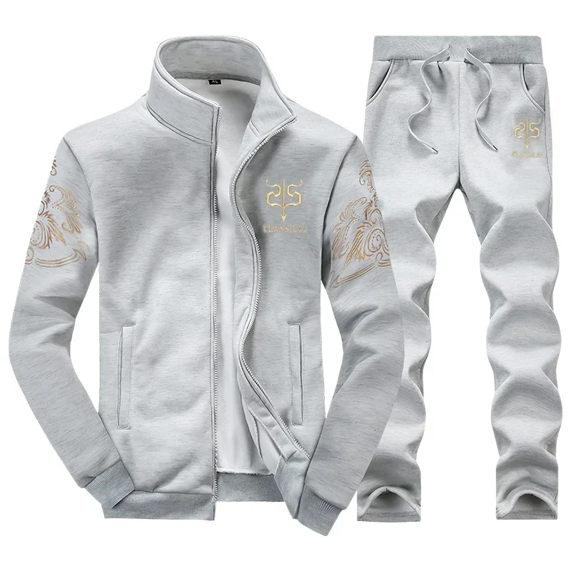 

Men's Large Size Set 6XL 7XL 8XL 9XL Fashion 2024 Autumn Winter Homme Suit Sweatshirt Sweatpants Men's Set Male Tracksuit Jacket