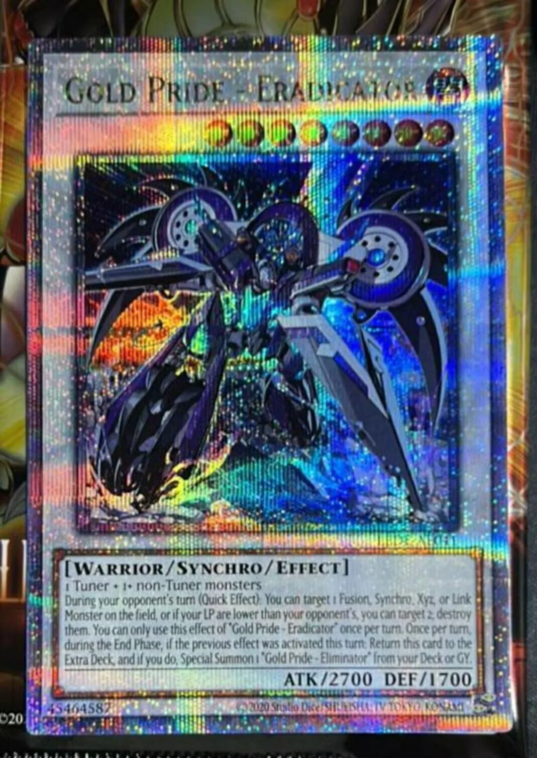 

Yugioh KONAMI LEDE-AE041 Gold Pride - Eradicator 25th Quarter Century Secret Rare Asian English Collection Mint Card