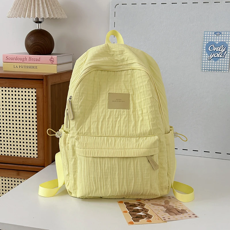 Nylon Solid Thread Fashion Backpacks Casual Versatile 2025 High Quality Women's Bags New High Quality Women's Bag Mochila Mujer