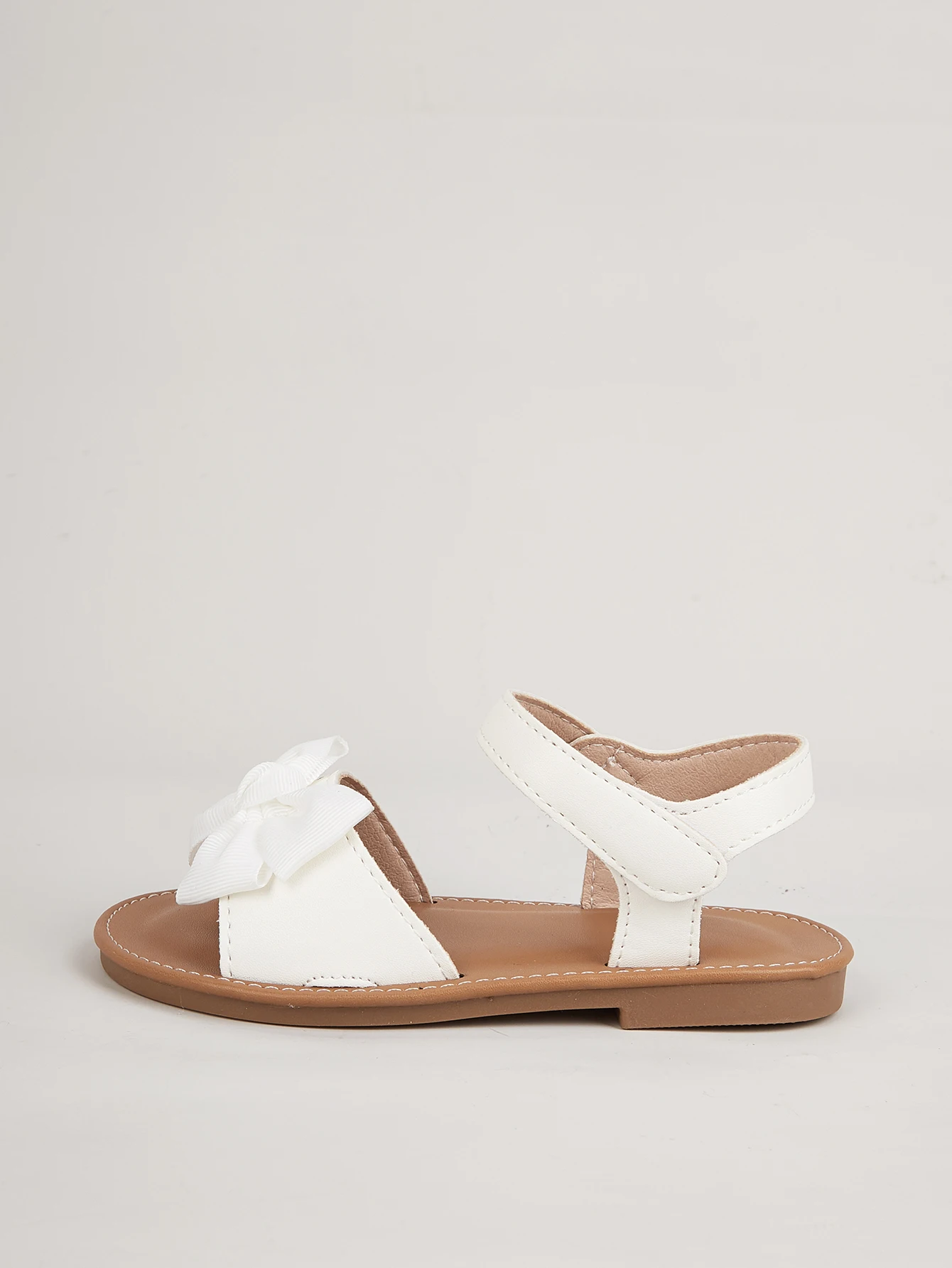 Sandalias con lazo de lentejuelas para niña, zapatos de princesa, plano Sandalias de tacón, talla 21-26, Verano