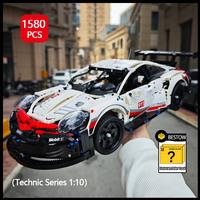 Technology car 911RSR racing car MOC brick assembly building block model decoration gift Boy birthday Christmas Gift