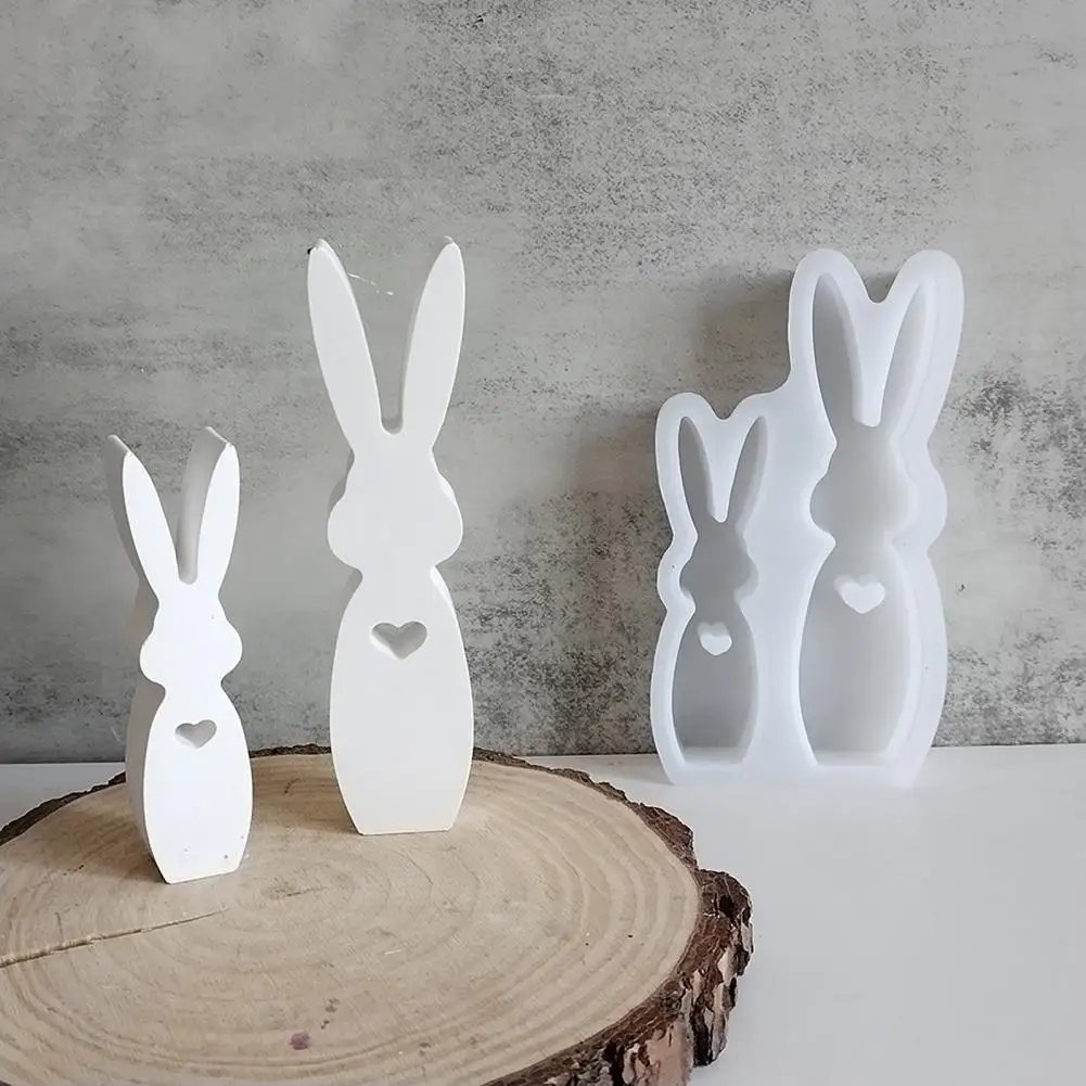 

Easter Bunny Silicone Mold DIY Jewelry Pendant Resin Casting Easily Release Polymer Clay Mold Flexible Rabbit Candle Mold