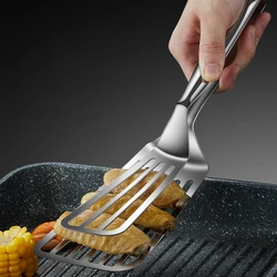 Stainless Steel Frying Shovel Clip Multifunctional Steak BBQ Tongs Frying Fish Spatula Clip Household Kitchen Tool Bread Clip