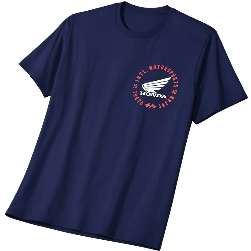 Family Matching 2026 New Vintage Style Pattern Scooter T-Shirt Men's Casual Comfort Top
