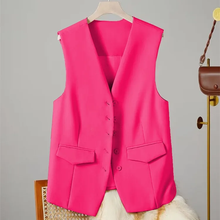 Suit Vest For Women 2024 New Temperament Commuting Layered Wear Inside And Outside Vest Suit Jacket Fashionable Casual Vest