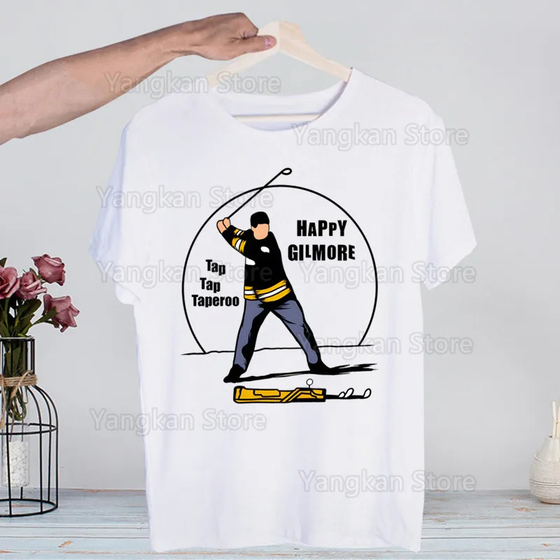Happy Gilmore T-Shirt Men Short Sleeve Summer Fashion Tshirt Casual White T Shirt Fashion Tee Shirt O-Neck Tops