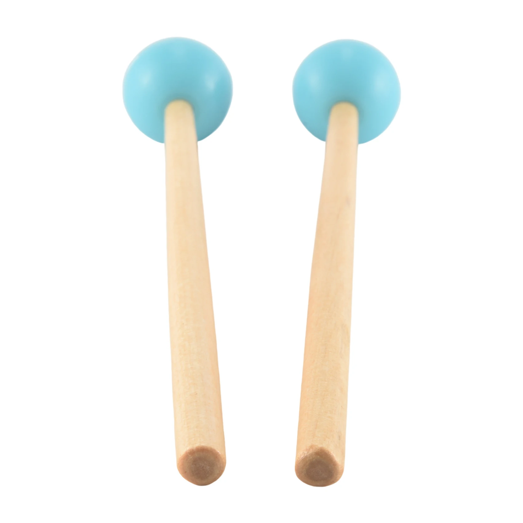 2Pcs Soft Rubber Head Sticks Wood Handle Bell Mallets For Glockenspiel Xylophone Bell Music Instruments Parts-ABHG