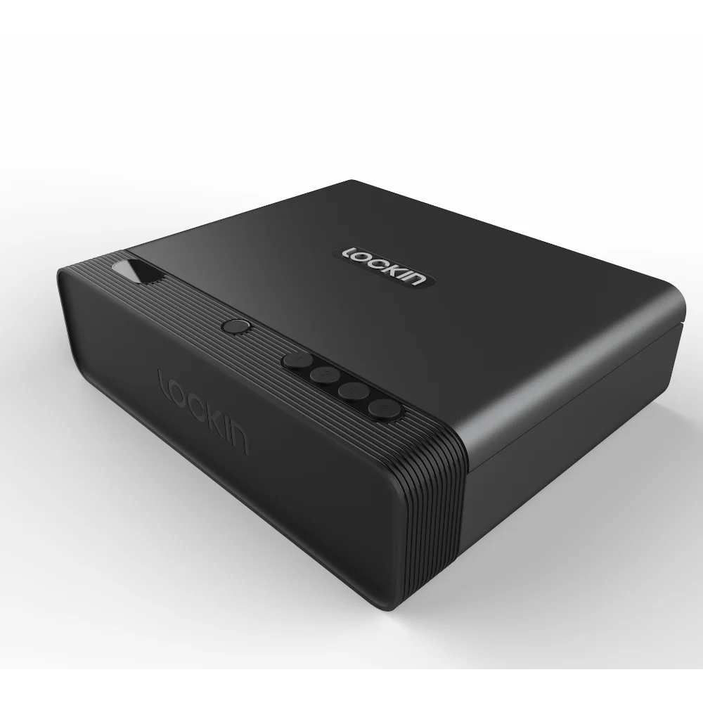 Biometric Pistol Safety for 0.4s Quick Access with Fingerprint/numeric Keypad/app/key Unlock Nightstand Car Gun Safety Device