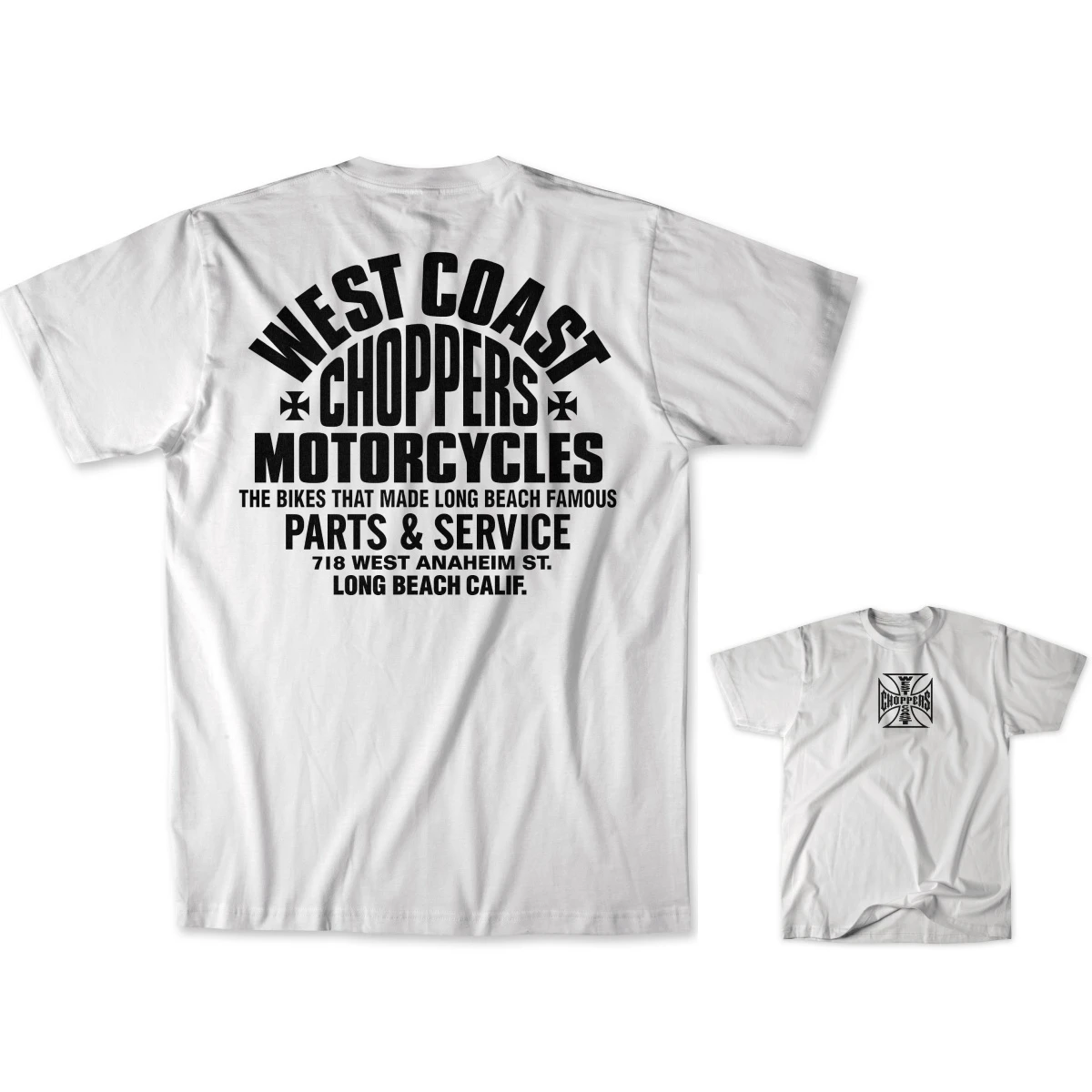 Parts WCC West Coast Choppers Retro Motorcycle Brand Graphic Tee Cotton Mens Womens T-Shirt Streetwear