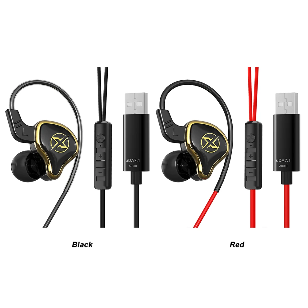 Wired Remote Control Earphones Noise Cancelling Professional Gaming Headset PET Diaphragm 2.5m USB Cable for PC Computer PS4 PS5