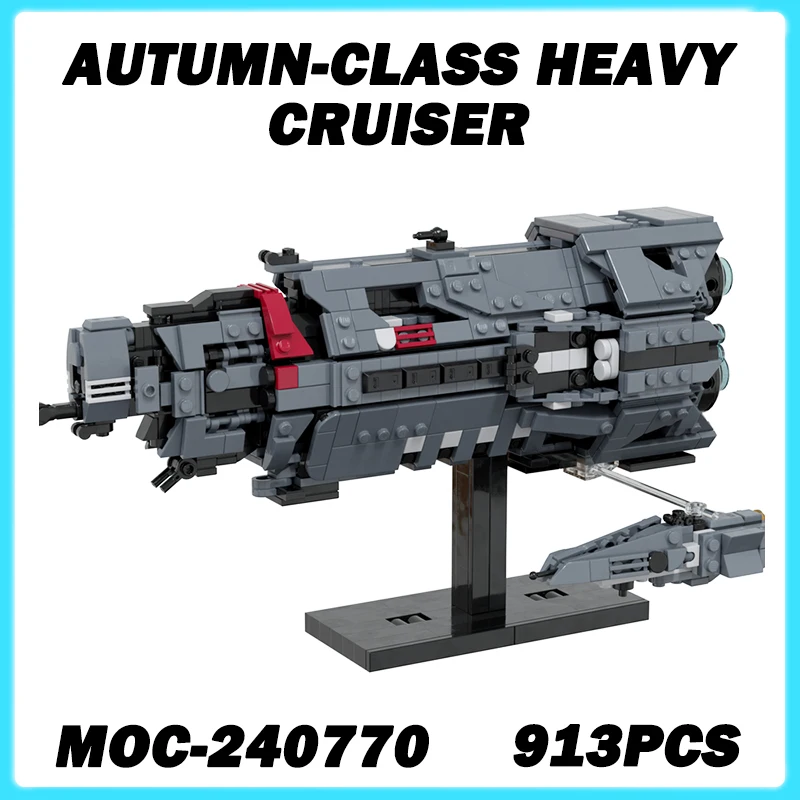 

913PCS MOC-240770 Autumn-class Heavy Cruiser Popular Game Movie Spaceship Model Building Blocks Bricks Creative Toy Adult Gift