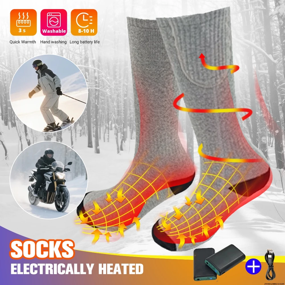 

Electric Heated Socks Battery Heated Socks With 3 Temperatures Adjustment Heating Socks Outdoor Sport Socks Thermal Foot Warmers