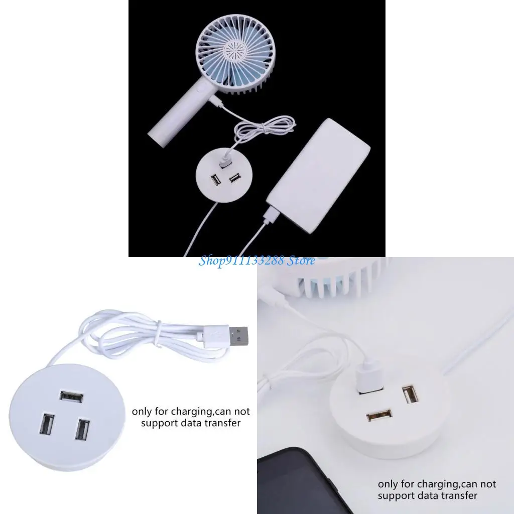 

G88D Embedded Desktop 3 USB Charging Adapter Sofa Socket Multifunctional Concealed Hole Fast Charging Cable Connector