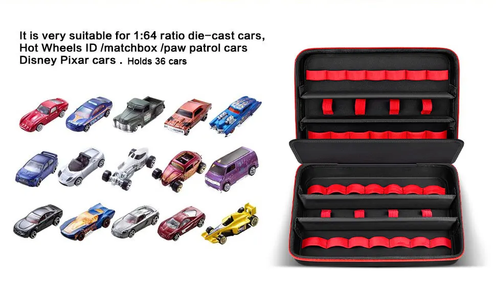 Spielzeug-Aufbewahrungs-Organizer-Koffer, kompatibel mit Hot Wheels Car,  fr Matchbox-Autos, tragbarer Behltertrger (NUR FALL) - AliExpress 15