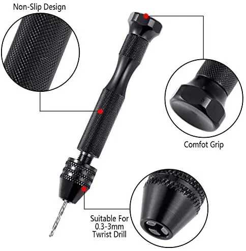 21 Miếng Pin Kềm Ê Tay Bộ Mũi Khoan Và 20 Miếng Xoắn Mini Khoan 0.3-1.6 Mm Cho DIY gỗ Đất Sét Nhựa Đúc Khuôn Trang Sức