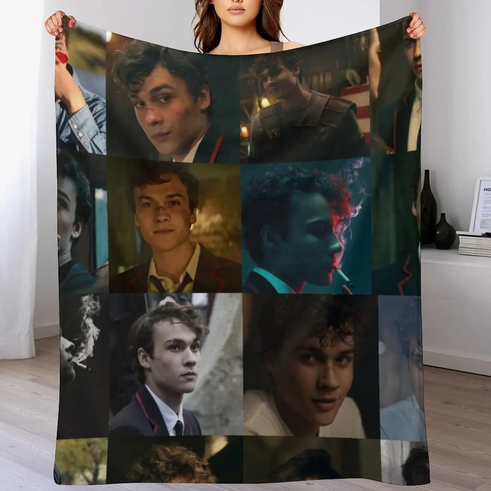 

Benjamin Wadsworth Collage Throw Blanket Multi-Purpose Travel wednesday Blankets