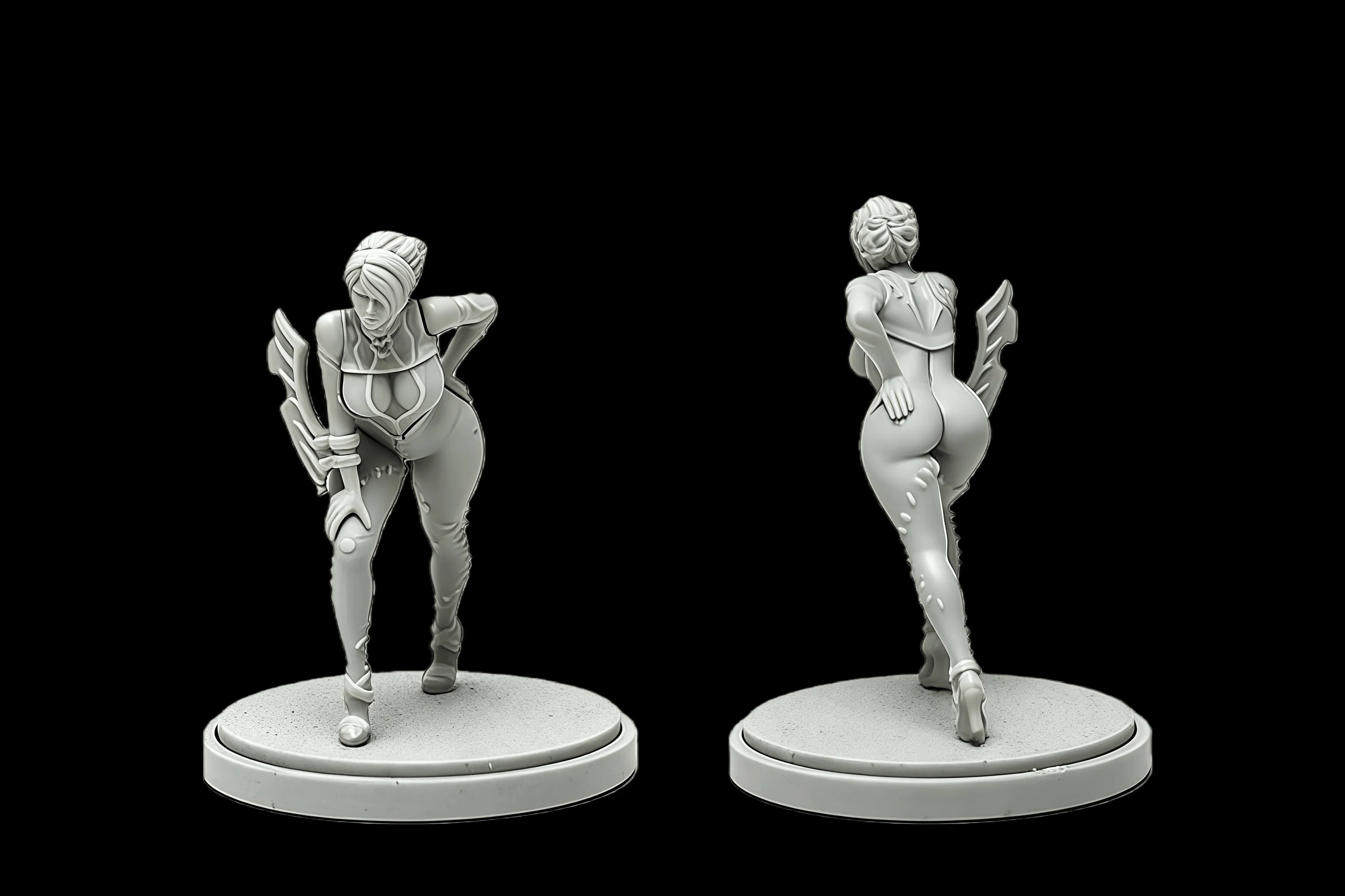 40mm Die-casting Resin Model Assembly Kit, GK， Female Assassin, Unpainted, Needs To Be Assembled