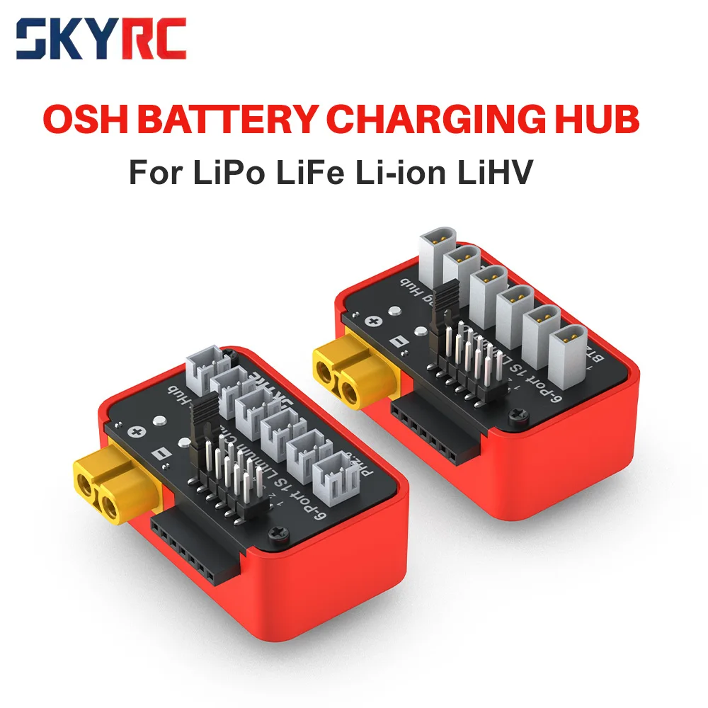 

SKYRC Концентратор для зарядки аккумулятора OSH 6-портовый 1S Концентратор для зарядки аккумулятора для LiPo LiFe Li-ion LiHV Поддержка B6neo B6ACneo B6neo+ B6neo 2