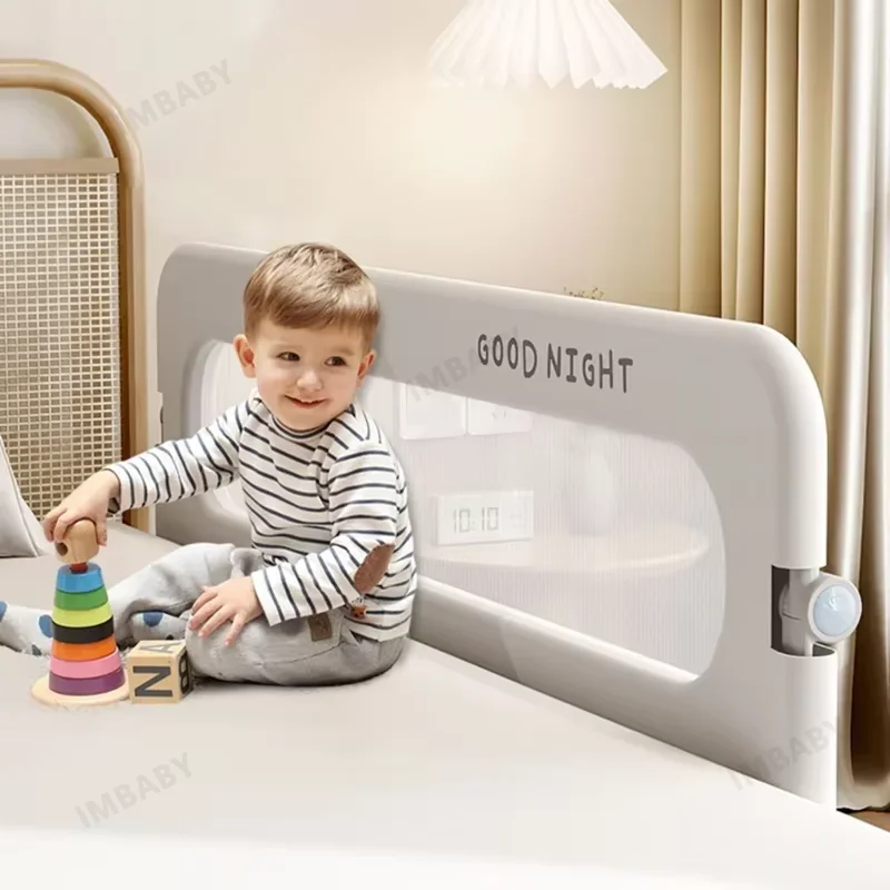 

1pc Childrens Sleep Foldable Portable Crib Guardrail Safety Fence Fall Prevention Bed Security Fence Adjustable Baby Crib Bumper